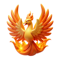 beautiful traditional impressive abstract A majestic phoenix rising from its ashes in a fiery inferno, intense orange glow, Art Deco style exclusive professional png