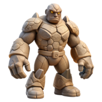 serene artistic stunning abstract A powerful golem constructed of living stone standing guard in a desolate wasteland, harsh sunlight, Frank Herbert's Dune style original authentic png