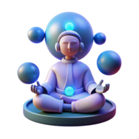 extraordinary minimalist wonderful artistic A serene oracle meditating in a hidden grotto surrounded by glowing orbs, soft blue light, Syd Mead style high quality high resolution png