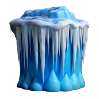 serene modern beautiful rustic A frozen waterfall cascading down a cliff face, icy blue and white, crisp, sharp focus, winter lighting high quality original png