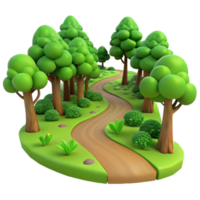 wonderful rustic elegant rustic A winding dirt path through a lush green forest, dappled sunlight, impressionistic style detailed high quality png
