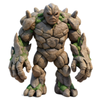 magnificent traditional stunning classic A colossal golem made of interwoven tree roots and stone, dappled sunlight, hyperrealistic style high resolution authentic png