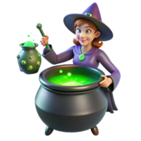 stunning abstract impressive artistic A powerful witch brewing a potion in a bubbling cauldron, green, flickering light, fantasy art style exclusive exclusive png