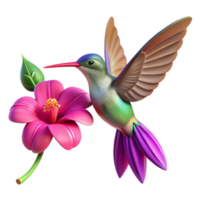 magnificent contemporary stunning minimalist A hummingbird hovering near a vibrant fuchsia flower, macro photography, bokeh effect, vibrant colors authentic exclusive png