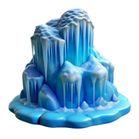 dramatic modern extraordinary artistic A frozen waterfall in winter, crisp blue light, intricate ice formations, photorealistic style high resolution high resolution png