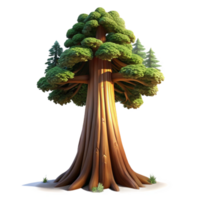elegant contemporary magnificent artistic A giant sequoia tree in a redwood forest, dappled sunlight, mystical atmosphere, fantasy art style professional original png