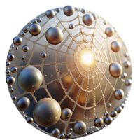elegant rustic extraordinary classic A close-up of dewdrops on a spiderweb in the morning sun, sparkling light, macro photography, nature photography style high resolution high resolution png