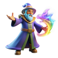 stunning minimalist elegant contemporary A powerful wizard casting a spell of swirling, multicolored energy, lightning illuminating his face, Greg Rutkowski style, dynamic pose high resolution... png