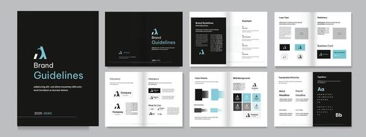 Brand Guidelines or Brand Manual Template, Professional Brand Guidelines vector