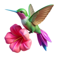 extraordinary vintage A hummingbird hovering near a vibrant fuchsia flower, delicate bokeh effect, macro photography style professional png