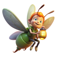 serene vintage A mischievous pixie riding a giant firefly through a moonlit meadow, whimsical style, soft lighting genuine png
