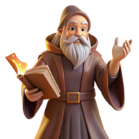serene abstract A wise old wizard casting a spell in a dusty library, Renaissance painting style, warm lighting premium png