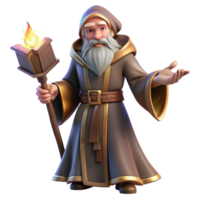 elegant artistic A wise old wizard casting a spell in a dusty library, Renaissance painting style, warm lighting genuine png