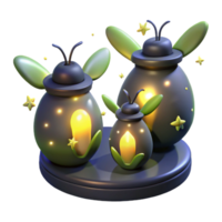 stunning minimalist A group of fireflies illuminating a dark forest, magical, ethereal lighting, fantasy art style genuine png