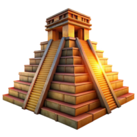 elegant artistic An ancient Mayan pyramid temple, intricate carvings, warm sunset lighting, hyperrealistic, historical style, detailed png