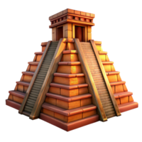 beautiful vintage An ancient Mayan pyramid temple, intricate carvings, warm sunset lighting, hyperrealistic, historical style, 4K png