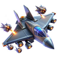 elegant traditional A futuristic fighter jet engages in a dogfight with a swarm of alien drones against a backdrop of a vibrant nebula. Dynamic, explosive lighting. Art style Anime premium png