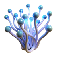wonderful creative A field of interconnected, bioluminescent tendrils, pulsing with a gentle light, in a hyperrealistic style exclusive png