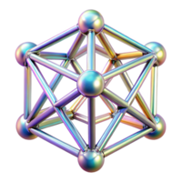vibrant classic A network of crystalline structures, refracting a spectrum of light, with a smooth, polished texture, in an art deco style premium png