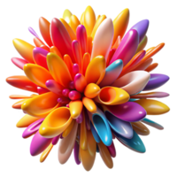 beautiful abstract An explosion of vibrant, overlapping brushstrokes, forming an abstract expressionist composition, with dynamic lighting and visible texture genuine png