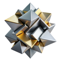 magnificent abstract A dynamic composition of fractured, geometric planes, intersecting and overlapping, with metallic textures and sharp, contrasting shadows detailed png