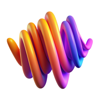 buitengewoon rustiek een abstract vertegenwoordiging van geluid golven, gevisualiseerd net zo levendig, vloeiende lijnen, met een dynamisch, energiek voelen en een helder, neon kleur palet hoog resolutie png