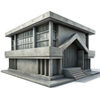 beautiful abstract Brutalism style concrete library, harsh shadows, overcast sky, monochrome, photorealistic, high resolution png