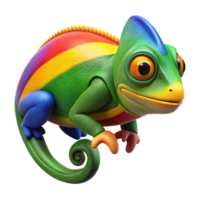 magnificent traditional A chameleon perfectly camouflaged against a rainbow lorikeet, macro photography, vibrant, saturated colours high resolution png