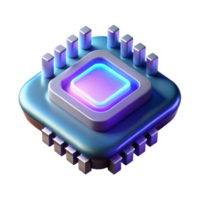 wonderful abstract A single, levitating microchip, intricately detailed surface glowing with an internal ethereal energy, dramatic chiaroscuro lighting authentic png