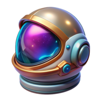 magnificent classic A futuristic astronaut helmet reflecting a nebula, vibrant colors and intricate details, lit from within original png
