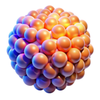 impressive artistic A field of densely packed, glowing orbs that shift and morph, lit by a gradient of warm oranges and cool blues, in a psychedelic style exclusive png