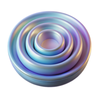 beautiful vintage A series of concentric circles radiating outwards, composed of textured, iridescent brushstrokes, lit by a soft, ambient light, in a minimalist style professional png
