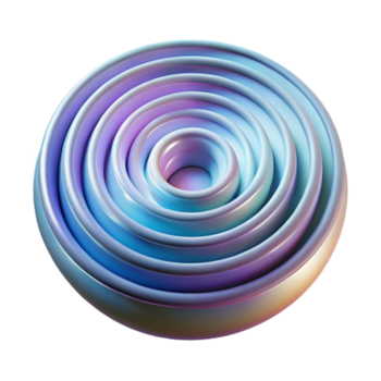 Maravilhoso abstrato uma Series do concêntrico círculos irradiando para fora, composto do texturizado, iridescente pinceladas, aceso de uma macio, ambiente luz, dentro uma minimalista estilo detalhado png