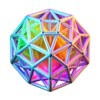 extraordinary minimalist An intricate latticework of glowing, crystalline structures, illuminated by a rainbow gradient, in a futuristic style professional png