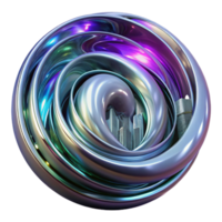 impressive contemporary A swirling vortex of liquid chrome, reflecting a distorted cityscape, illuminated by neon signs, in a cyberpunk style high quality png
