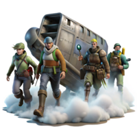 beautiful classic A group of space pirates in tattered clothing boarding a derelict spaceship, volumetric fog, dynamic lighting, comic book style, original png