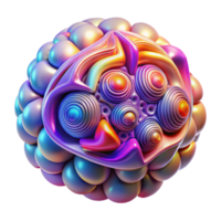 wonderful artistic An artificial intelligence's visualization of its own consciousness, abstract fractal patterns, luminous neon colors, psychedelic style premium png
