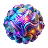 stunning traditional An artificial intelligence's visualization of its own consciousness, abstract fractal patterns, luminous neon colors, psychedelic style exclusive png