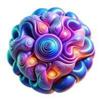 vibrant rustic An artificial intelligence's visualization of its own consciousness, abstract fractal patterns, luminous neon colors, psychedelic style exclusive png