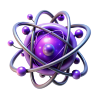 elegant creative A quantum computer, with glowing, entangled particles orbiting its core, illuminated by ethereal, purple light. Abstract style, fractal design high resolution png