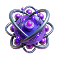 impressive minimalist A quantum computer, with glowing, entangled particles orbiting its core, illuminated by ethereal, purple light. Abstract style, fractal design high resolution png