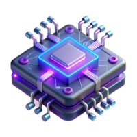 dramatic contemporary A single, levitating circuit board, with intricate traces and glowing components, illuminated by dynamic, shifting neon lights. Cyberpunk style, macro photography exclusive png