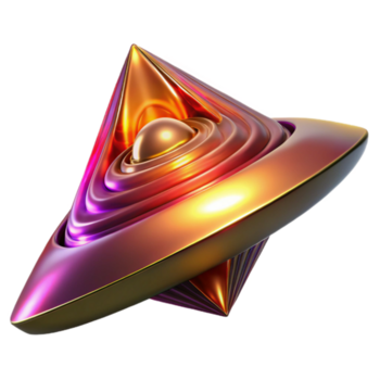 extraordinario resumen un pulcro, triangular astronave, sus cáscara reluciente con iridiscente escamas, perfora mediante un arremolinándose vórtice de carmesí y oro energía, iluminado por interno, pulsando... png