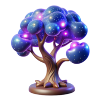 beautiful creative A genetically modified, bioluminescent tree, its branches reaching towards a swirling nebula, illuminated by its own internal glow 4K png