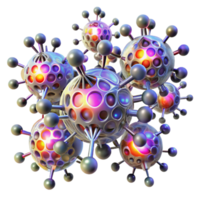vibrant creative A swarm of nanobots, forming intricate patterns and shapes in the air, illuminated by a multi colored laser grid exclusive png