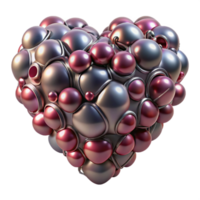 stunning minimalist A swarm of nanobots forming the shape of a human heart, dynamic lighting, metallic textures, biopunk style high resolution png