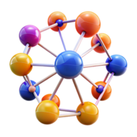 wonderful abstract A network of interconnected nodes and data streams, pulsating with energy, colorful abstract design, data visualization style original png