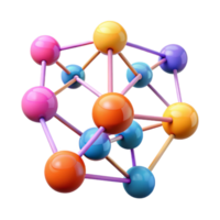 beautiful minimalist A network of interconnected nodes and data streams, pulsating with energy, colorful abstract design, data visualization style 4K png