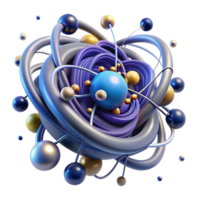 wonderful contemporary A quantum computer processing information, swirling particles and light trails, complex and abstract design, scientific visualization style exclusive png