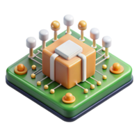 extraordinary minimalist A single circuit board, intricate pathways and components, highly detailed and realistic, technical illustration style 4K png